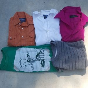 5 shirts! Fits boys size 7